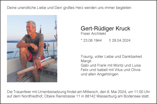 Traueranzeige von Gert-Rüdiger Kruck von Geislinger Zeitung